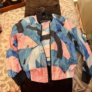 Adidas Black and White Patterned Jacket